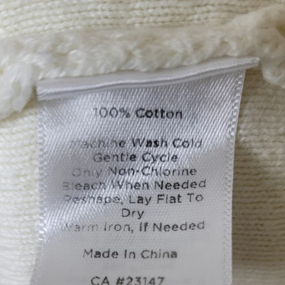 Talbots Petites Cable Knit Full Zip Vest Ivory Cream Jacket Cozy Classic Size PL - Picture 7 of 7